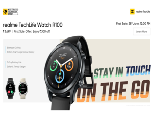 Realme TechLife Watch R100 with Bluetooth calling, 100+ sports modes launched in India 